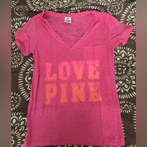 Love Pink Hot Pink Tee Shirt